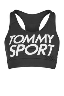 Черный топ в спортивном стиле Tommy Sport