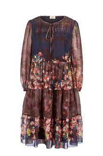 Платье средней длины с цветочным принтом Vera Moni