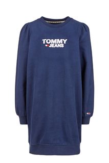 Короткое трикотажное платье синего цвета Tommy Jeans