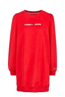 Короткое трикотажное платье красного цвета Tommy Jeans