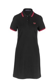 Короткое трикотажное платье черного цвета Fred Perry