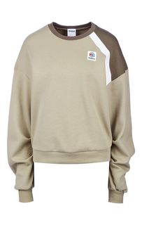 Свитшот цвета хаки с нашивкой Reebok Classic