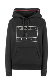 Толстовка черного цвета с золотистым принтом Tommy Jeans
