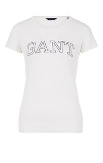 Хлопковая футболка с короткими рукавами Gant