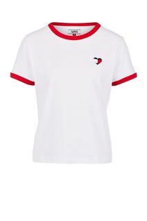 Белая футболка с короткими рукавами Tommy Jeans