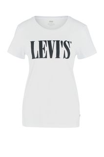 Белая хлопковая футболка с принтом Levis®