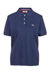 Хлопковая футболка поло с короткими рукавами Tommy Jeans