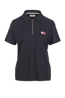 Хлопковая футболка поло с короткими рукавами Tommy Jeans