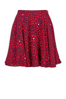 Короткая расклешенная юбка красного цвета Tommy Jeans