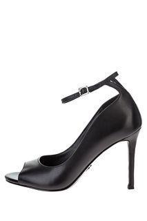 Черные кожаные туфли с открытым носом Danielle Michael Michael Kors
