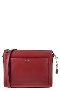 Кожаная сумка с одним отделом на молнии Dkny