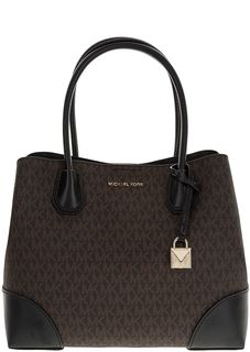 Коричневая сумка с тремя отделами Mercer Gallery Michael Michael Kors