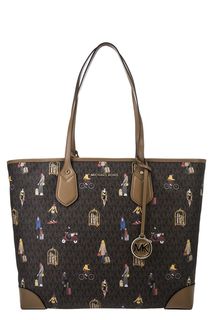 Вместительная сумка с монограммой бренда Eva Michael Michael Kors