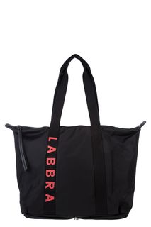 Складная черная сумка с нашивками Labbra Like