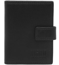 Черная кожаная визитница Mano