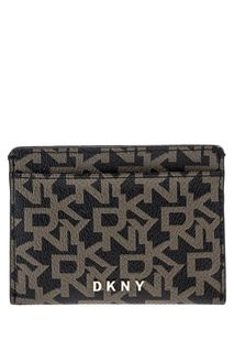 Визитница с монограммой бренда Dkny