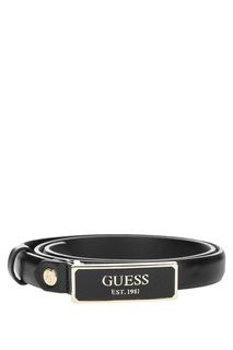 Тонкий ремень черного цвета Guess