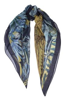 Шелковый платок с тропическим принтом Eleganzza