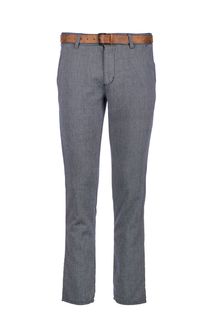 Зауженные трикотажные брюки синего цвета Tom Tailor Denim