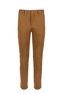 Хлопковые брюки чиносы коричневого цвета La Biali