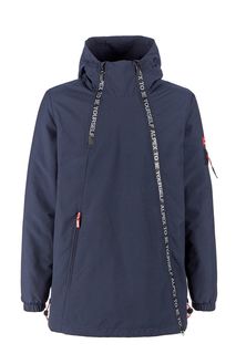 Легкая куртка синего цвета с капюшоном Alpex