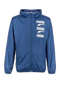 Синяя ветровка с логотипом бренда Puma