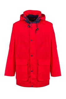 Красная парка из хлопка со скрытым капюшоном Gant