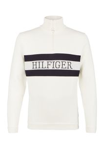 Джемпер из хлопка с логотипом бренда Tommy Hilfiger