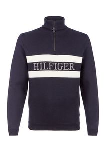 Джемпер из хлопка с логотипом бренда Tommy Hilfiger