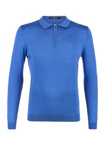 Джемпер синего цвета с высоким содержанием шелка La Biali