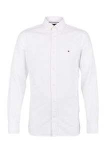 Хлопковая рубашка белого цвета Tommy Hilfiger