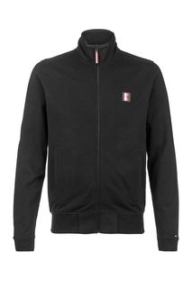 Черная толстовка из хлопка на молнии Tommy Hilfiger