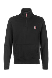 Черная толстовка с высоким воротом Tommy Hilfiger