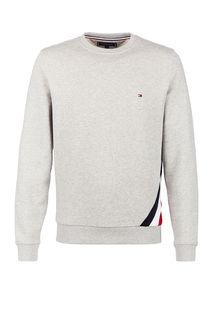Свитшот из хлопка серого цвета Tommy Hilfiger