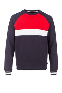 Свитшот из хлопка в стиле колор-блок Tommy Hilfiger