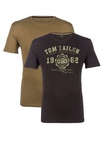 Комплект из двух хлопковых футболок с короткими рукавами Tom Tailor