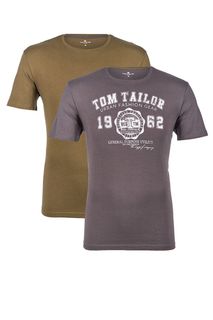 Комплект из двух хлопковых футболок с короткими рукавами Tom Tailor