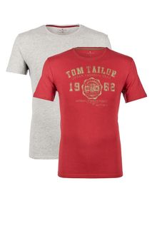 Комплект из двух хлопковых футболок с короткими рукавами Tom Tailor