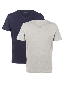 Комплект из двух однотонных хлопковых футболок Tom Tailor