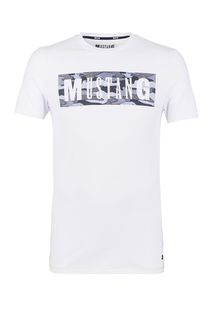 Футболка из хлопка с логотипом бренда Mustang