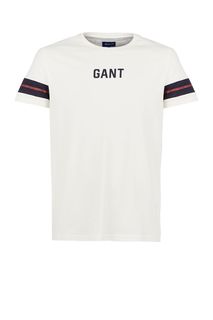 Футболка из хлопка с логотипом бренда Gant