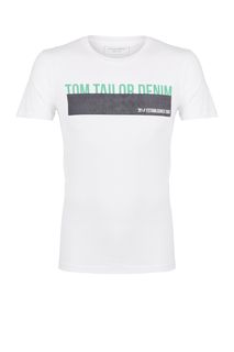 Хлопковая футболка с короткими рукавами Tom Tailor Denim