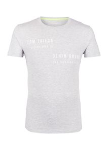 Хлопковая футболка с круглым вырезом Tom Tailor Denim