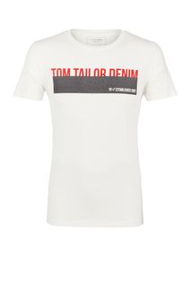 Хлопковая футболка с короткими рукавами Tom Tailor Denim