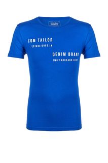 Хлопковая футболка с круглым вырезом Tom Tailor Denim