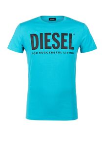 Хлопковая футболка с короткими рукавами Diesel