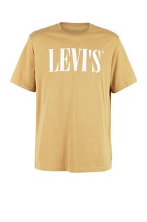 Бежевая хлопковая футболка с принтом Levis®