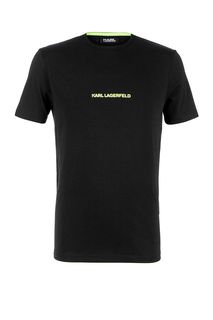 Хлопковая футболка с короткими рукавами Karl Lagerfeld