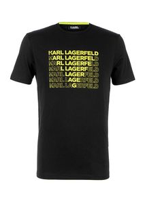 Хлопковая футболка с короткими рукавами Karl Lagerfeld