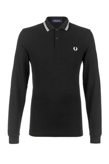 Хлопковая футболка поло с длинными рукавами Fred Perry